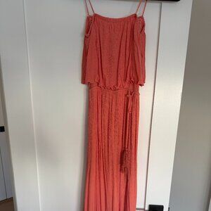 Vici Collection Strapless Maxi Dress Salmon/Coral Sz M